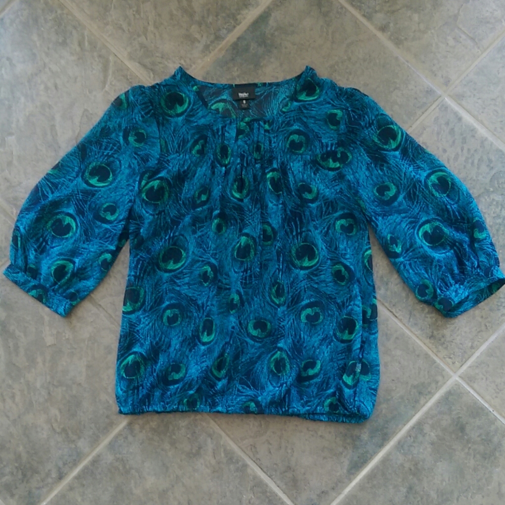Mossimo Peacock Sheer Blouse